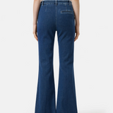 Denair Flared Jeans - Dark Blue