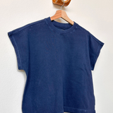 Jeanne Cotton Tee - Marine Navy