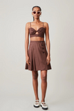Toshi Skirt - Chocolate Linen