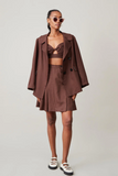 Toshi Skirt - Chocolate Linen