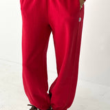 French Terry Balloon Pants - Red Tulip