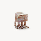 Mini Claw in Brown Shell Checker