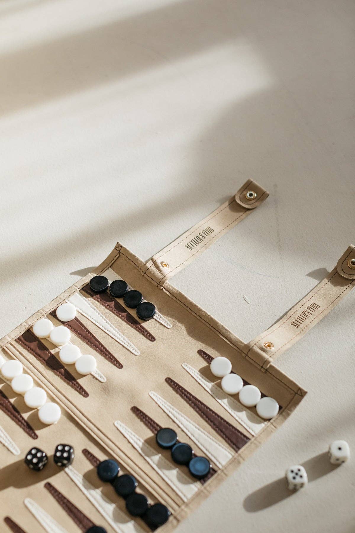 Rolled up Travel Backgammon