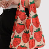 Standard Baggu - Strawberry, folded