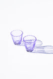 Pair of Lavender Low Ball Glasses