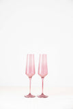 Rose Champagne Flute Glasses