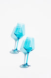 Ocean Blue Wine Glasses