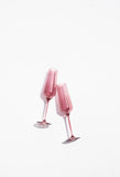 Rose Champagne Flute Glasses