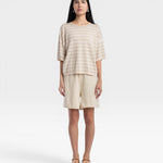 Micaela Greg Extrafine Knit Tee - Stripe