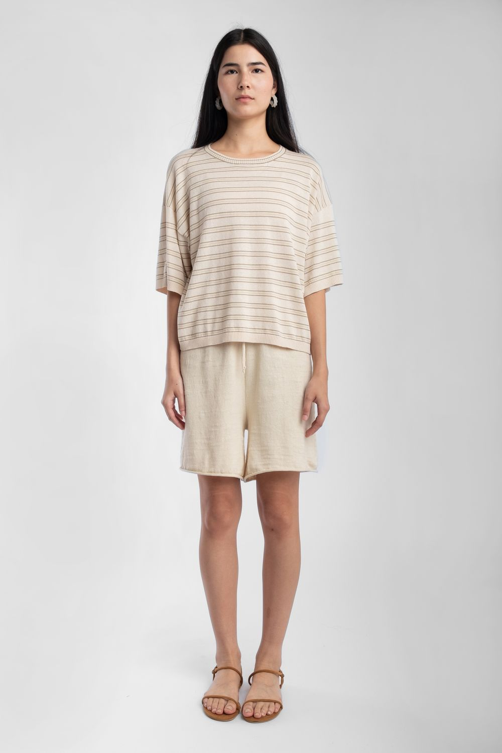 Micaela Greg Extrafine Knit Tee - Stripe