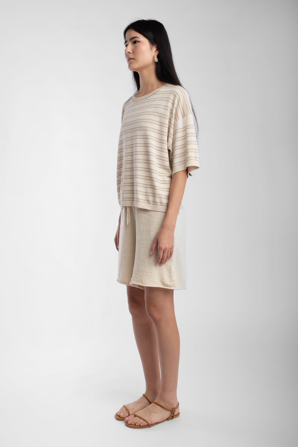 Extrafine Knit Tee - Stripe — view 2