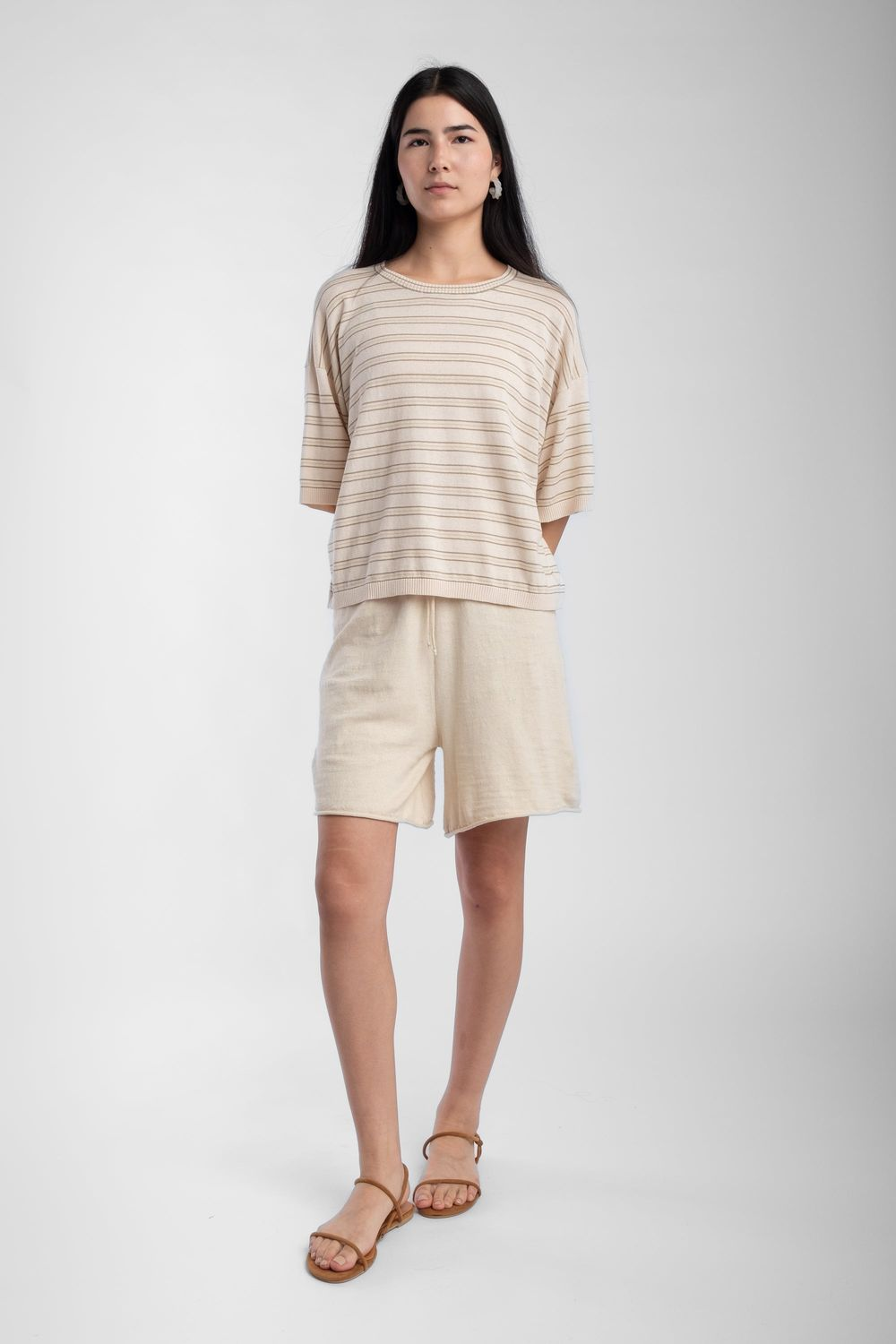 Extrafine Knit Tee - Stripe — view 3