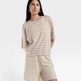 Extrafine Knit Tee - Stripe — view 4