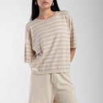 Extrafine Knit Tee - Stripe — view 4