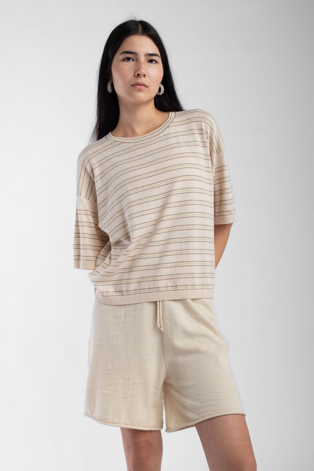 Extrafine Knit Tee - Stripe — view 4