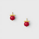 Claret + Gold Forever Fave Pebble Pearl Earrings