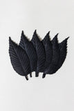 HA KO Paper Incense - Black view of paper that is shaped like a leaf