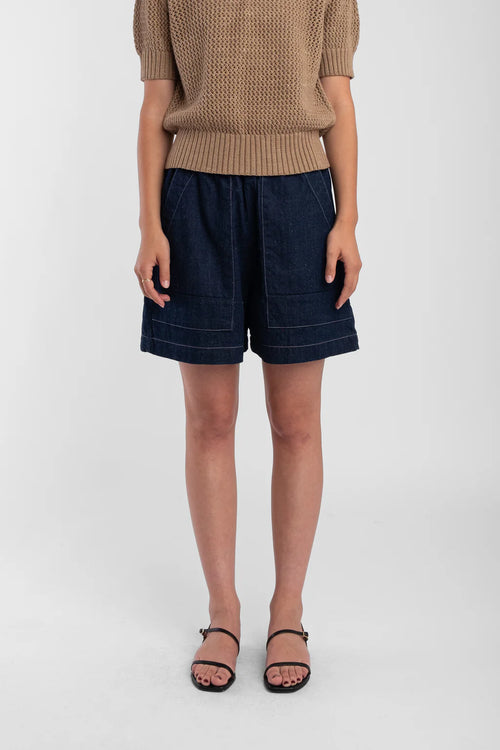 Micaela Greg Field Short in Dark Indigo – JONES + CO