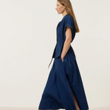 Gathered Skirt - Dark Blue — view 6