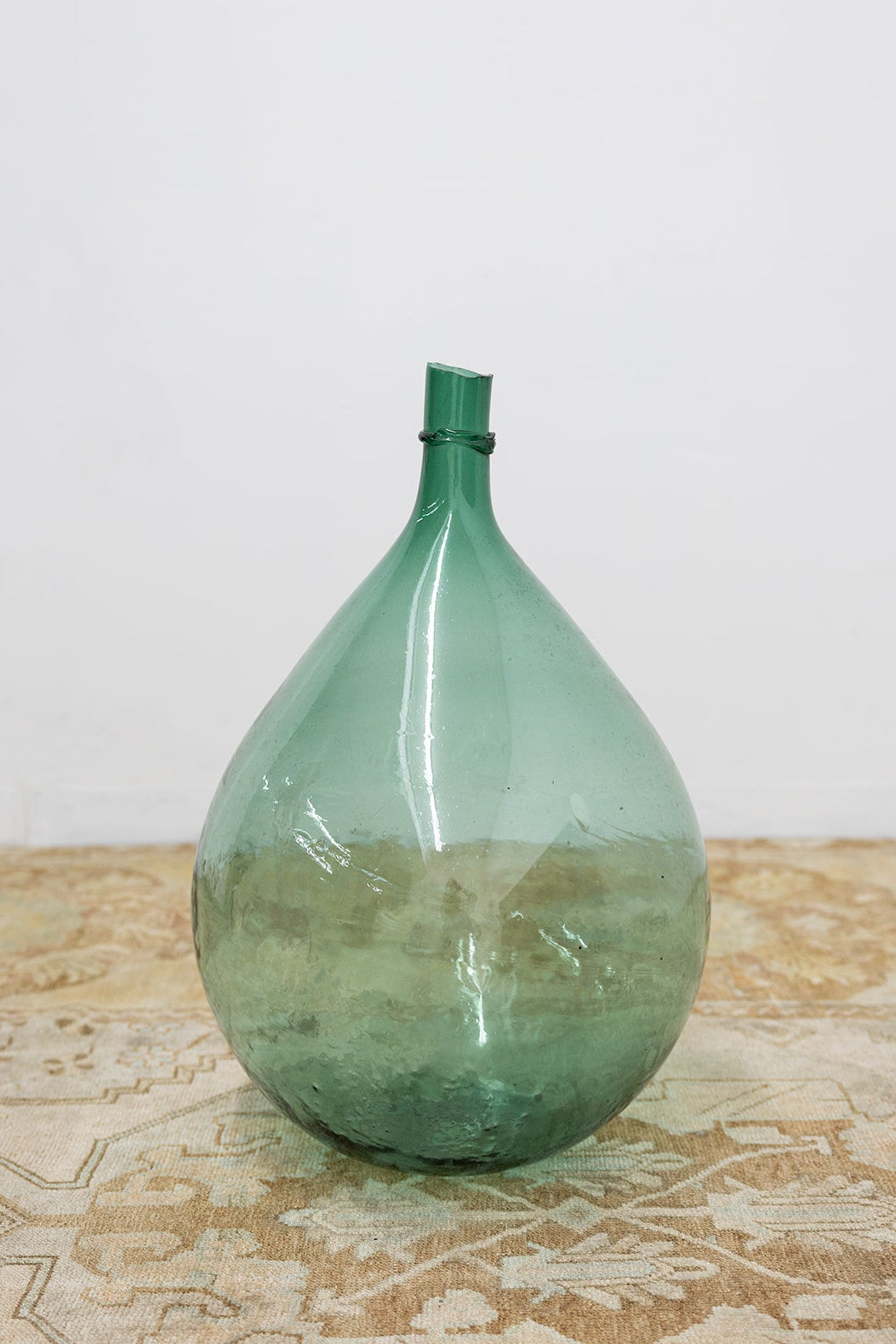Green Glass Wine Jug — view 3