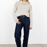 Turtleneck Long Sleeve Sweater - Cloud Grey