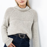Turtleneck Long Sleeve Sweater - Cloud Grey