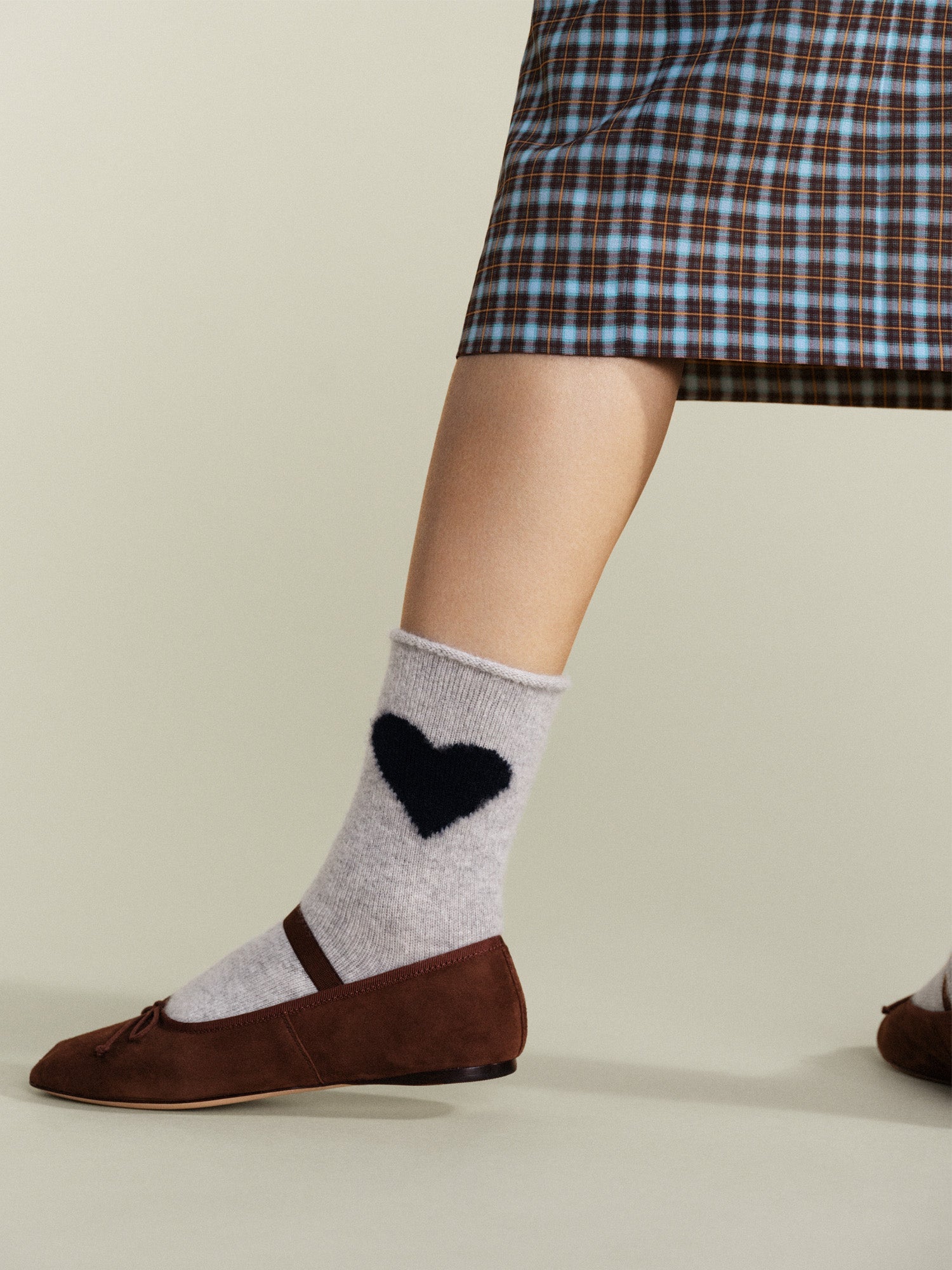Hansel from Basel Love Cashmere Crew Socks - Mist