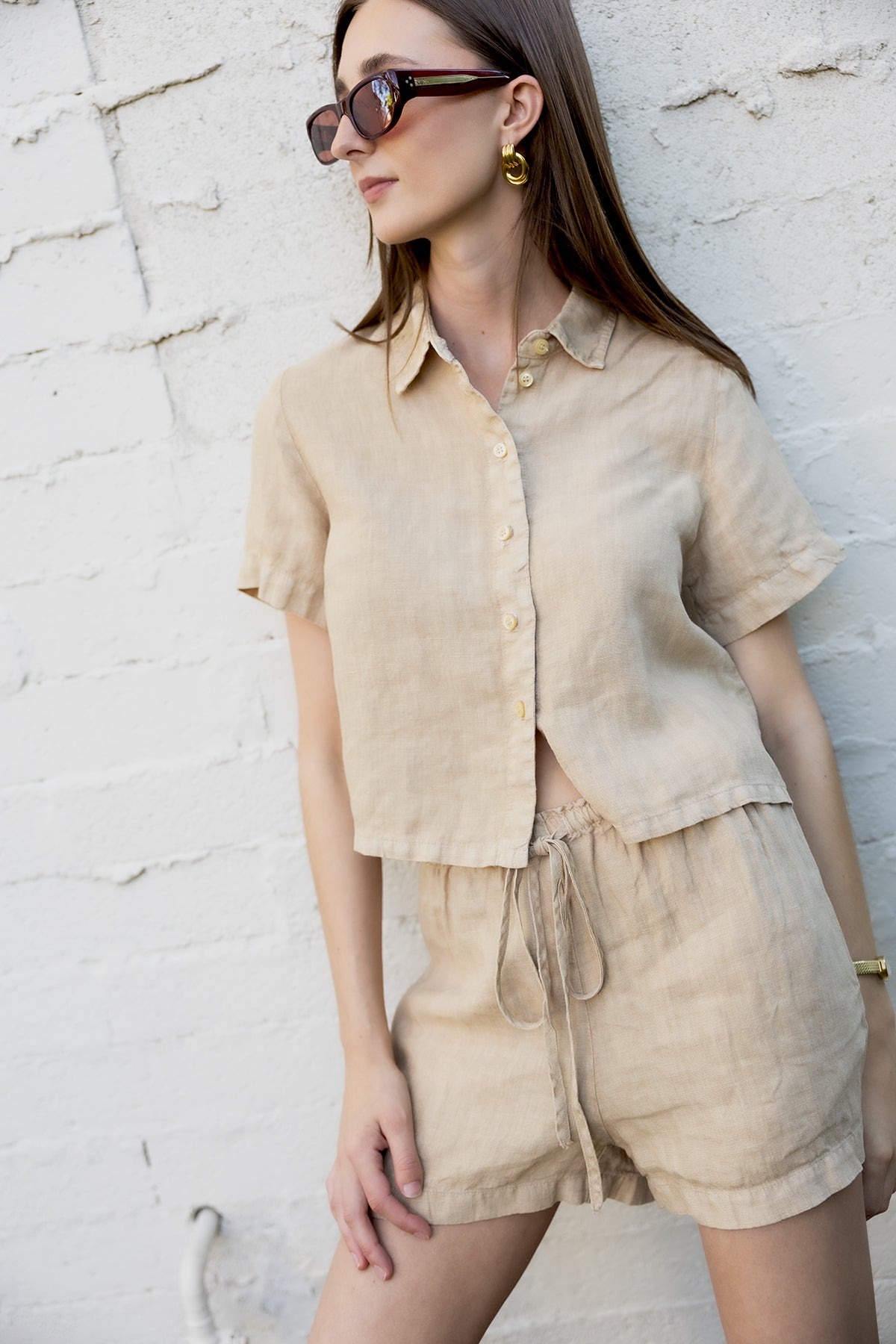 VIR VITA Ida Linen Short - Toffee