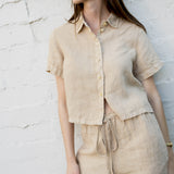 Anais Linen Shirt - Toffee