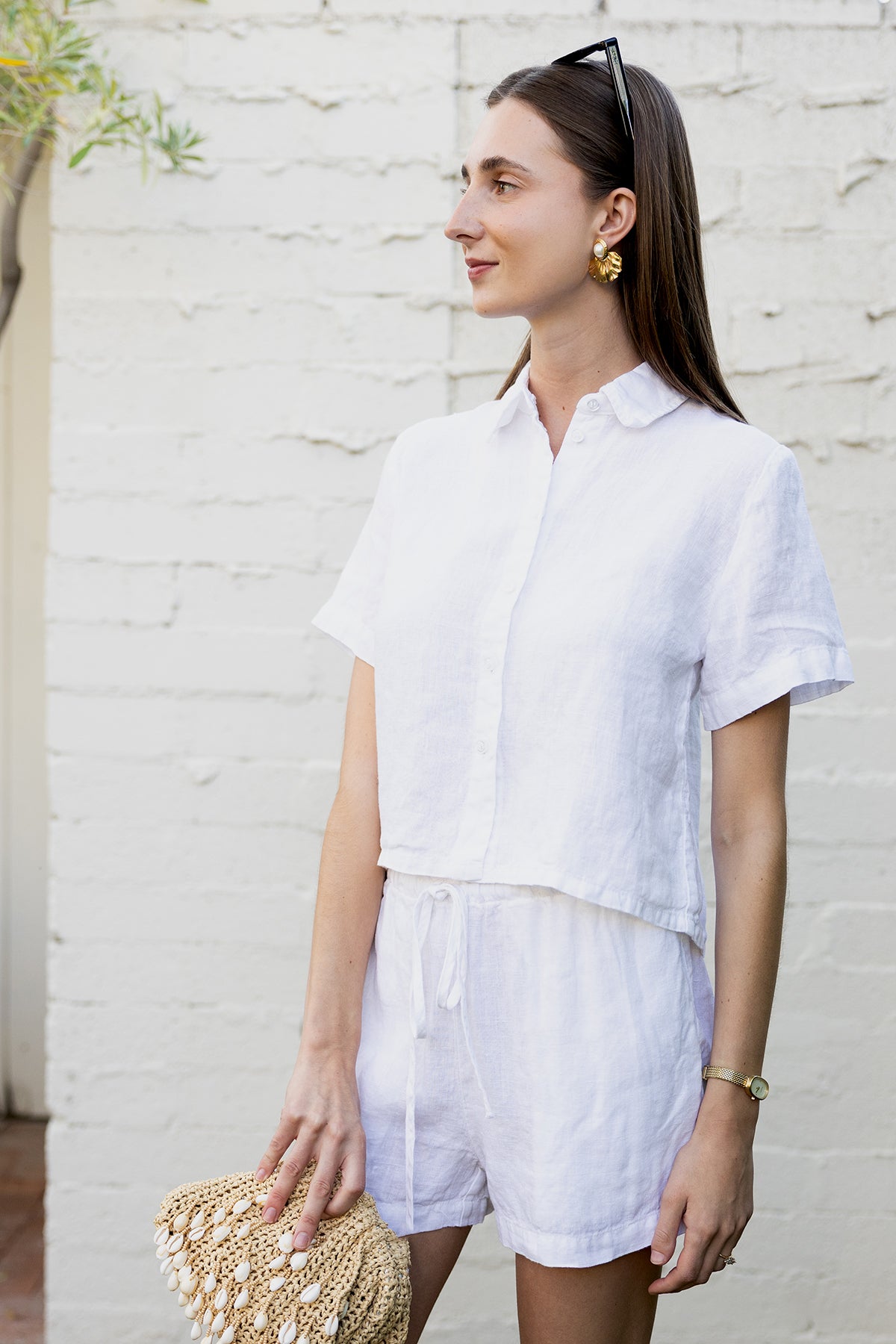 VIR VITA Ida Linen Short - White