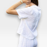 Anais Linen Shirt - White — view 4