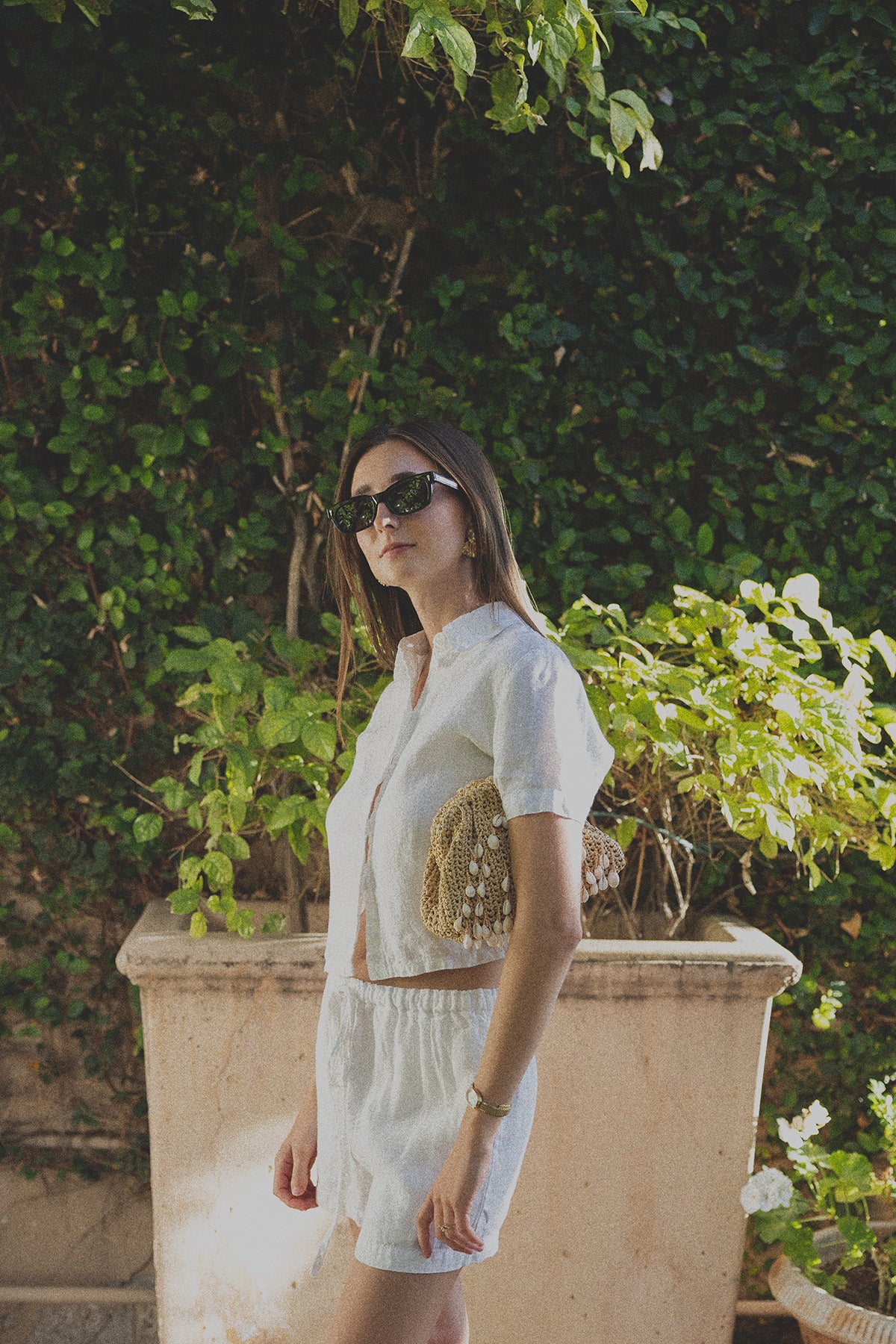 Ida Linen Short - White — view 3