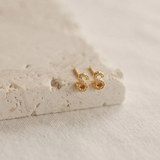 Gold Plated Single Stud Earrings