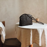 Bembien Carmen Bag, Black leather, styled lifestyle shot