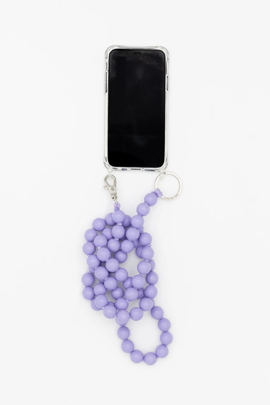 Big Bead Phone Necklace - Lilac
