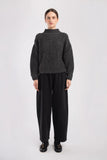 Ines Sweater - Charcoal straight on view 