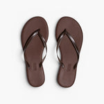 JONES + CO Aqua Flip-Flop sandals in dark brown, featuring a minimal, waterproof design for beach and summer wear.