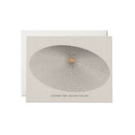 JONES + CO Around the Sun greeting card on recycled paper with celestial illustration by Daren Thomas Magee.