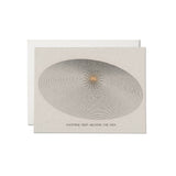 JONES + CO Around the Sun greeting card on recycled paper with celestial illustration by Daren Thomas Magee.