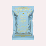 JONES + CO Loco Love Classic Chewy Caramel chocolate bar in light blue packaging with gold foil lettering.