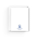 JONES + CO Even Cowgirls A2 greeting card on recycled paper with white envelope, back view showing branding.