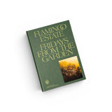 JONES + CO Fridays From the Garden cookbook with a green hardcover and a scenic garden photograph on the front cover.