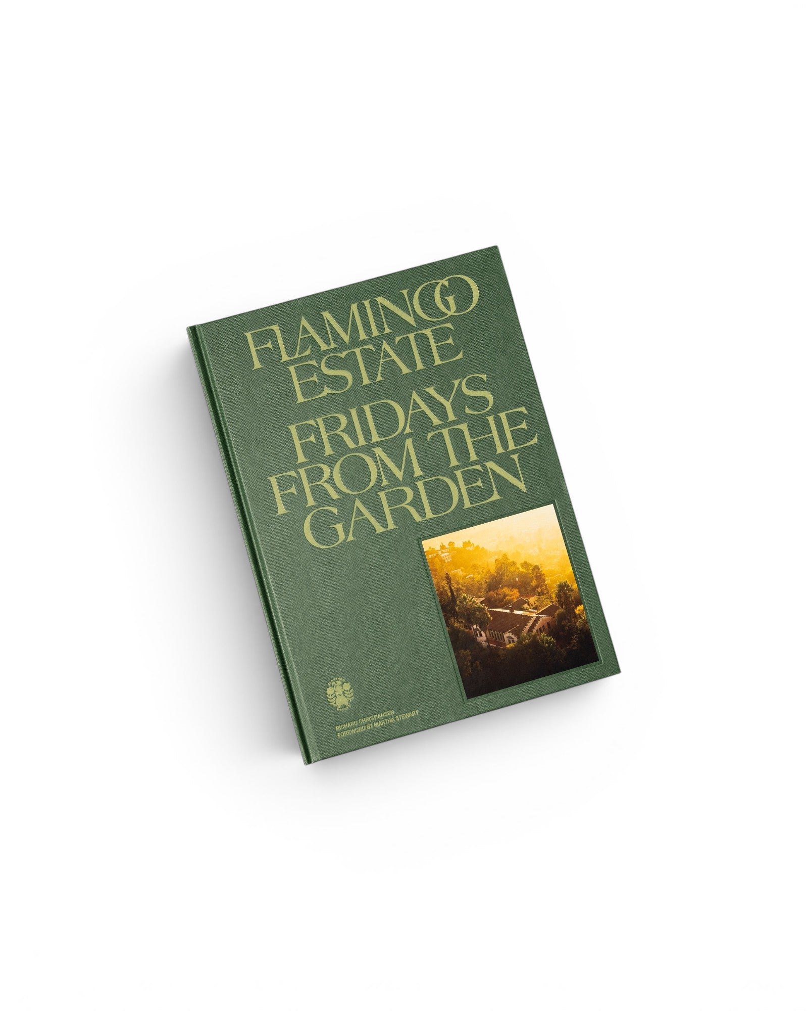 JONES + CO Fridays From the Garden cookbook with a green hardcover and a scenic garden photograph on the front cover.