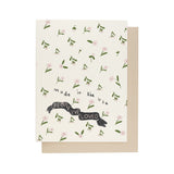 JONES + CO Goddess birthday greeting card with pink floral pattern and People I've Loved banner on cream paper