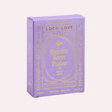 JONES + CO Hazelnut Butter Praline chocolate bar with maca root in a purple box with gold foil lettering.