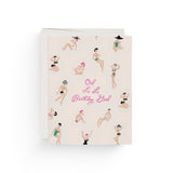 JONES + CO Ooh La La Birthday Girl card featuring Danielle Kroll illustrations of women in swimwear on recycled paper.