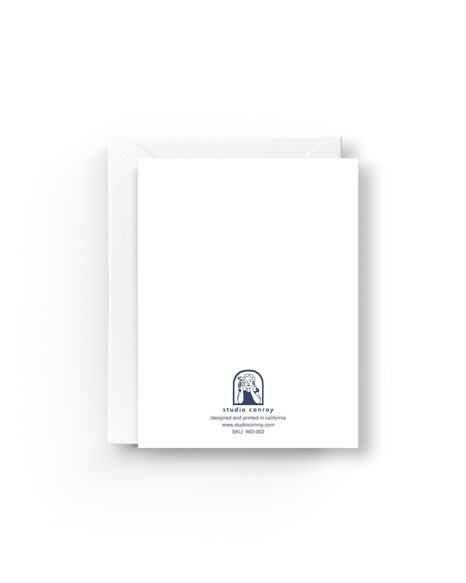 JONES + CO Perfect Pear A2 greeting card on recycled paper with white envelope, blank inside.