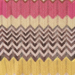 JONES + CO Raya Short in Perla Stripe featuring a multi-color chevron knit pattern with a textured zig zag finish.