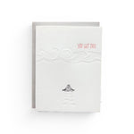 JONES + CO letterpress greeting card on white cotton paper featuring a turtle illustration and You Got This text.