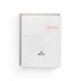 JONES + CO letterpress greeting card on white cotton paper featuring a turtle illustration and You Got This text.